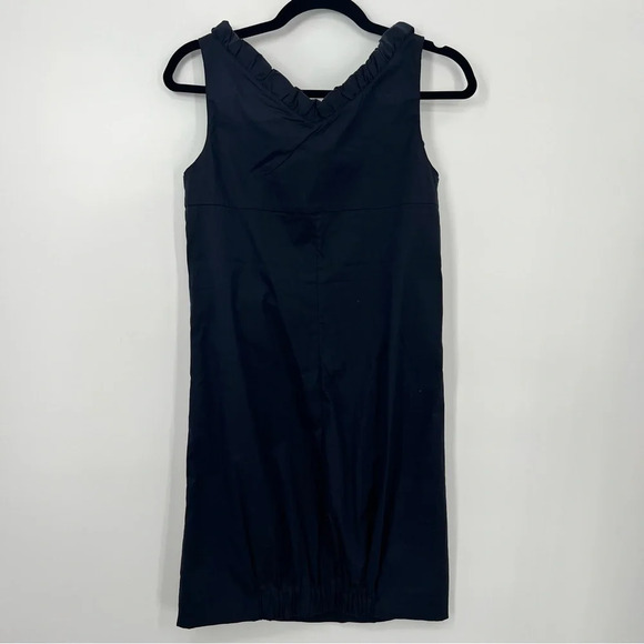 Prada Women’s Shift Sleeveless V-Neck Mini Dress Nautical Navy Blue 38 US 2 - Picture 7 of 13